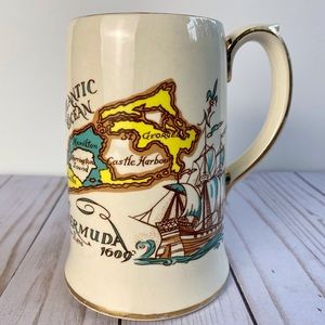 Coors Sadler beer stein, ceramic Bermuda souvenir mug, nautical collectible cup